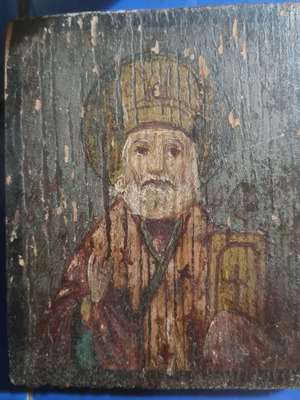 Icon Saint Athanasios egg tempera on wood new