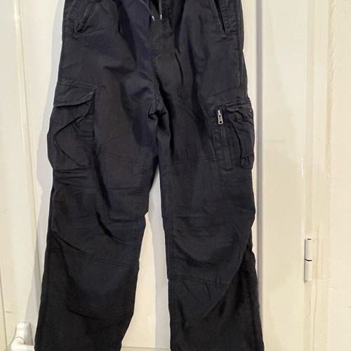 Gap Kids cargo pants lined like new, age 14-16, navy and grey