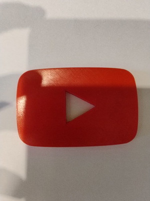 YouTube Play Button custom made with channel name on request