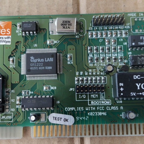 Genius LAN K0233046 16-bit ISA Network Adapter Card like new
