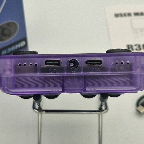 Retro Game Console R36S HD Black Purple new, 64GB TF card included