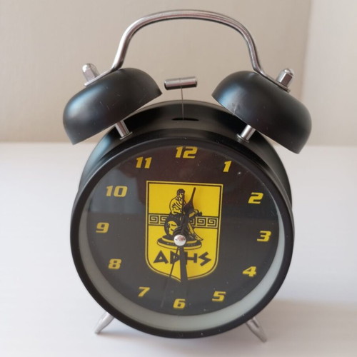 Aris F.C. Retro Twin Bell Style Alarm Clock new, analog, tabletop