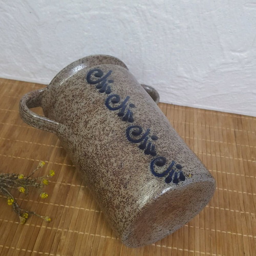 Vintage ceramic stoneware vase like new with handles