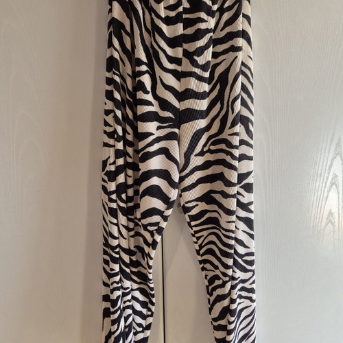Primark zebra print palazzo pants like new, size M 38 10