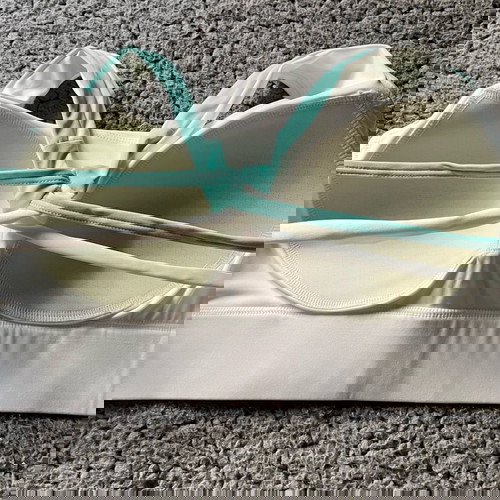 Sports bra like new, white and turquoise, size S/M