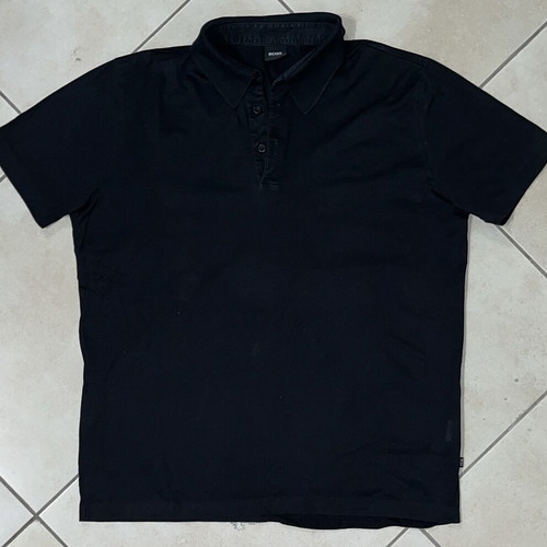Hugo Boss Men Polo Shirt, Black, Classic Logo, Size M