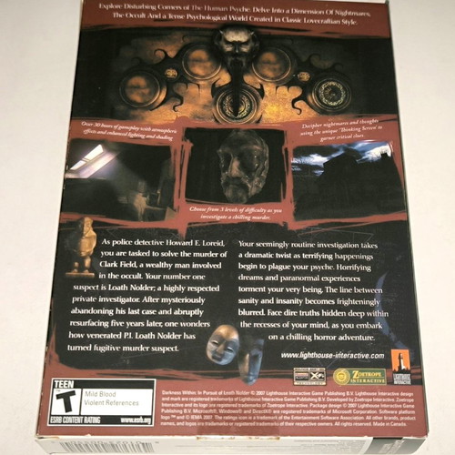 Darkness Within In Pursuit of Loath Nolder PC used, adventure