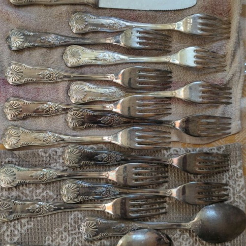Alfred Pollak silver-plated cutlery set, 45 pieces