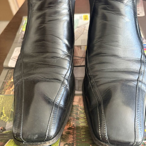 Fabi men's shoes size 42 black leather like new, made in Italy