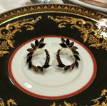 Opera earrings new, brass with crystals