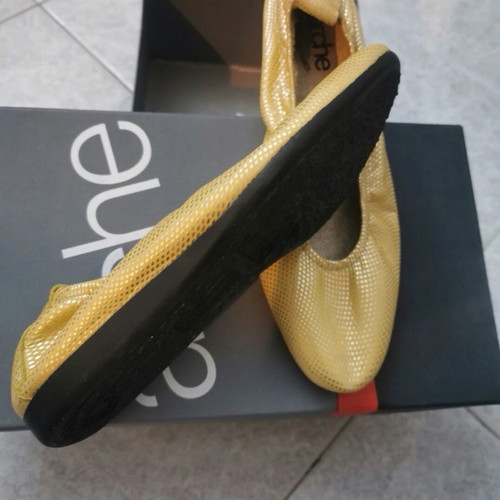Arche ballerinas size 35 new, gold leather