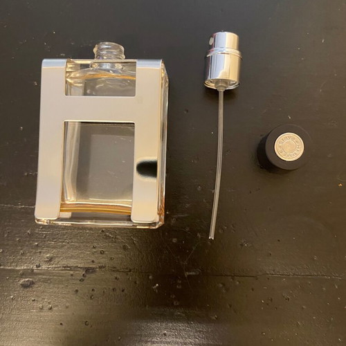 Hermes luxury refillable atomizer empty used 30ml glass and metal