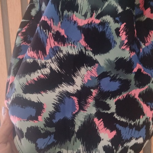 One-piece swimsuit with open back and animal print, like new, ASOS