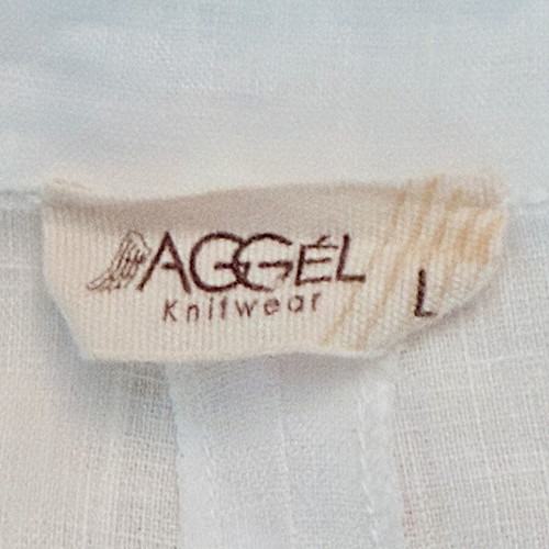 Aggel Knitwear Linen Shorts 100% New, High Waist, Black and White