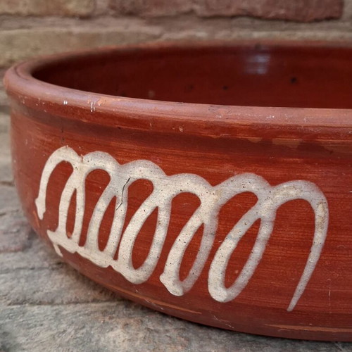 Handmade vintage traditional clay yiouvetsi pot like new