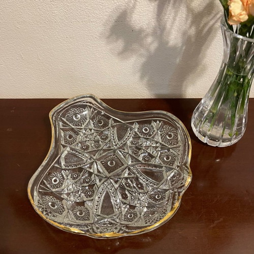 Vintage Crystal Serving Plate used