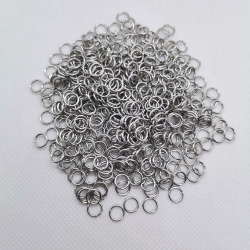Stainless steel open jump rings 1.0×7 mm, new, pack of 500