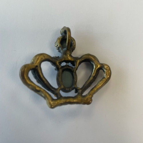 Crown pendant like new, brown, convertible necklace and brooch