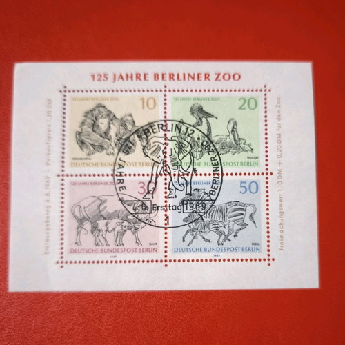 German commemorative stamp block 1969 like new