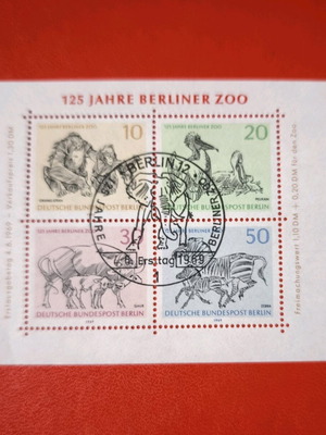 German commemorative stamp block 1969 like new