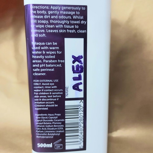 Nilaqua Body Wash 500ml – Waterless Body Cleanser