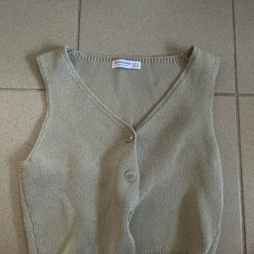 Stradivarius top used, green, size M