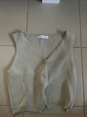 Stradivarius top used, green, size M