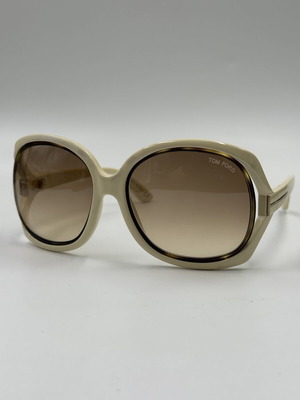 Tom Ford Jaquelin TF100 Ivory sunglasses used, made in Italy