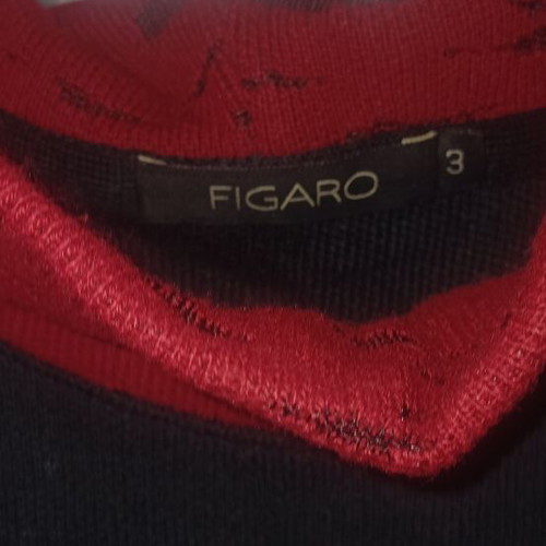 Knit dress Figaro used, black and red, size 3