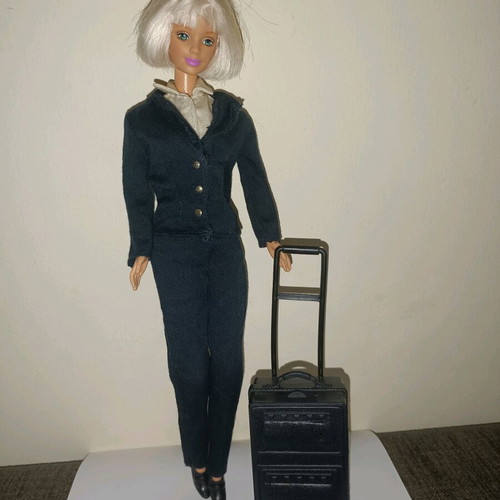 Barbie Pilot (1999) used with original jacket, pants, blouse, hat and suitcase