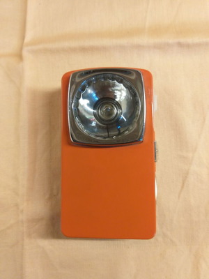 Vintage flashlight used, metal and functional