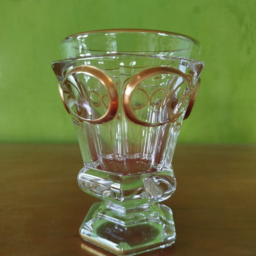 Baccarat crystal glass with gold details, like new