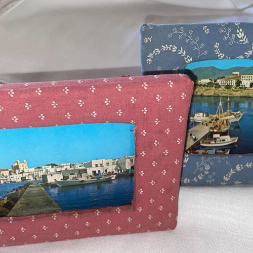 Laura Ashley handmade frames set of 2, new with fabric