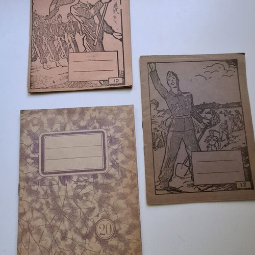 Three vintage notebooks 1930-1940 used