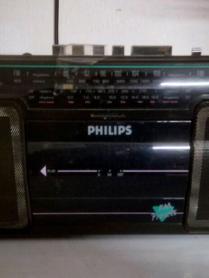 Radio cassette player used with stereo FM-AM sound and battery operation