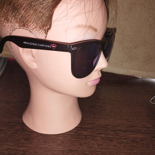 Unisex sunglasses used, matte black, with minor scratches