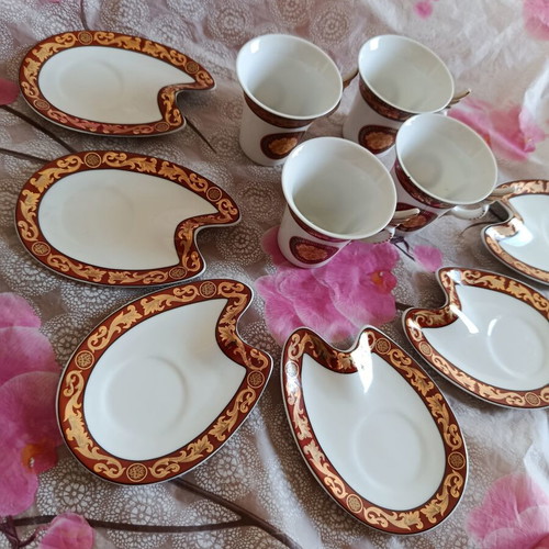 Limoges France tea set unused, 4 cups and 6 saucers