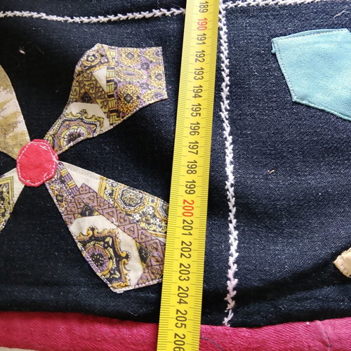 Παραδοσιακά χειροποίητα μάλλινα χαλιά patchwork σαν καινούργια, σετ 3