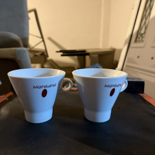 Monbana chocolate mugs like new, set of 2