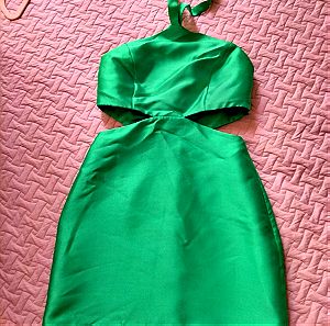 Φόρεμα Toi & Moi ταφτάς πράσινο ανοιχτό κοντό small (αφόρετο)
