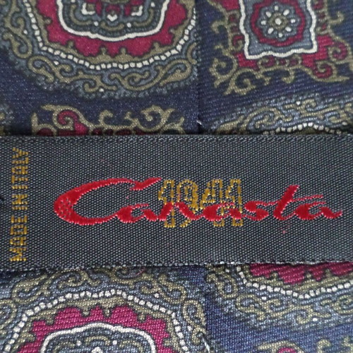 Canasta Italian silk tie like new, gray and blue