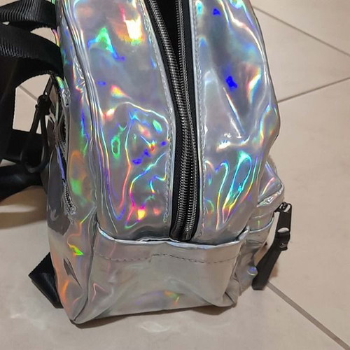 Children's silver iridescent backpack like new