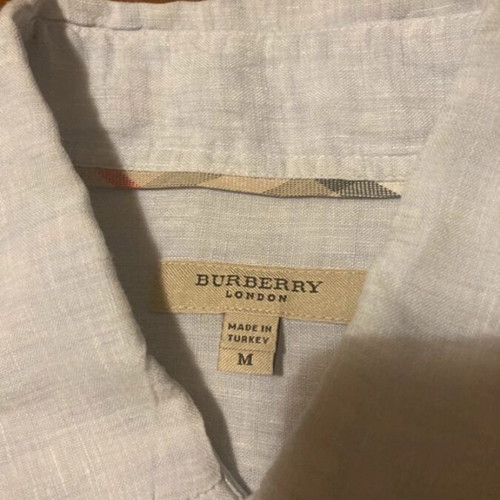 Burberry London men's linen shirt medium used, light blue