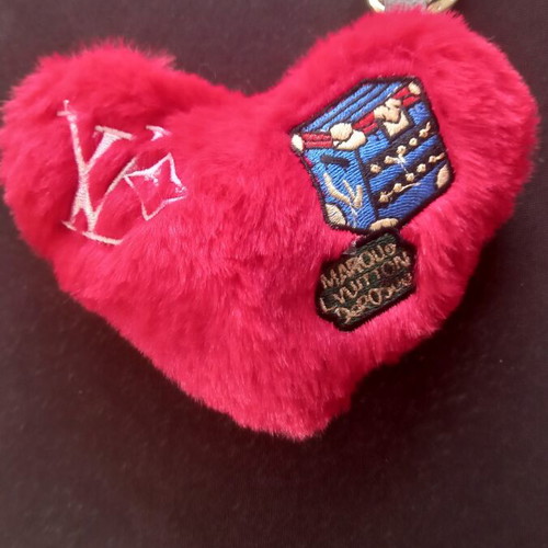 Louis Vuitton keychain new, red heart charm