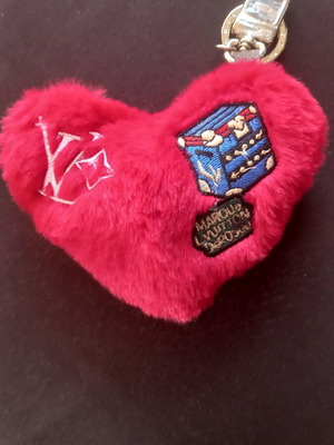Louis Vuitton keychain new, red heart charm