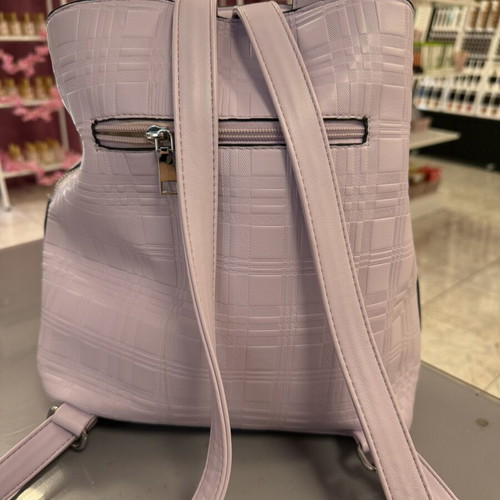 Backpack lilac color like new with 3 large compartments
