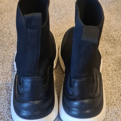Zara sock boots size 38 like new black and white