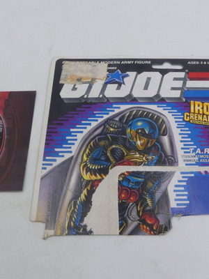 Vintage 1989 GI Joe TARGAT Iron Grenadiers cut cardback used