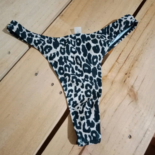 Shein women's leopard print swimsuit new size S black