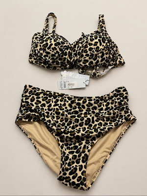 Leopard print bikini XL, new